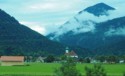 We pass a small village in the Alps